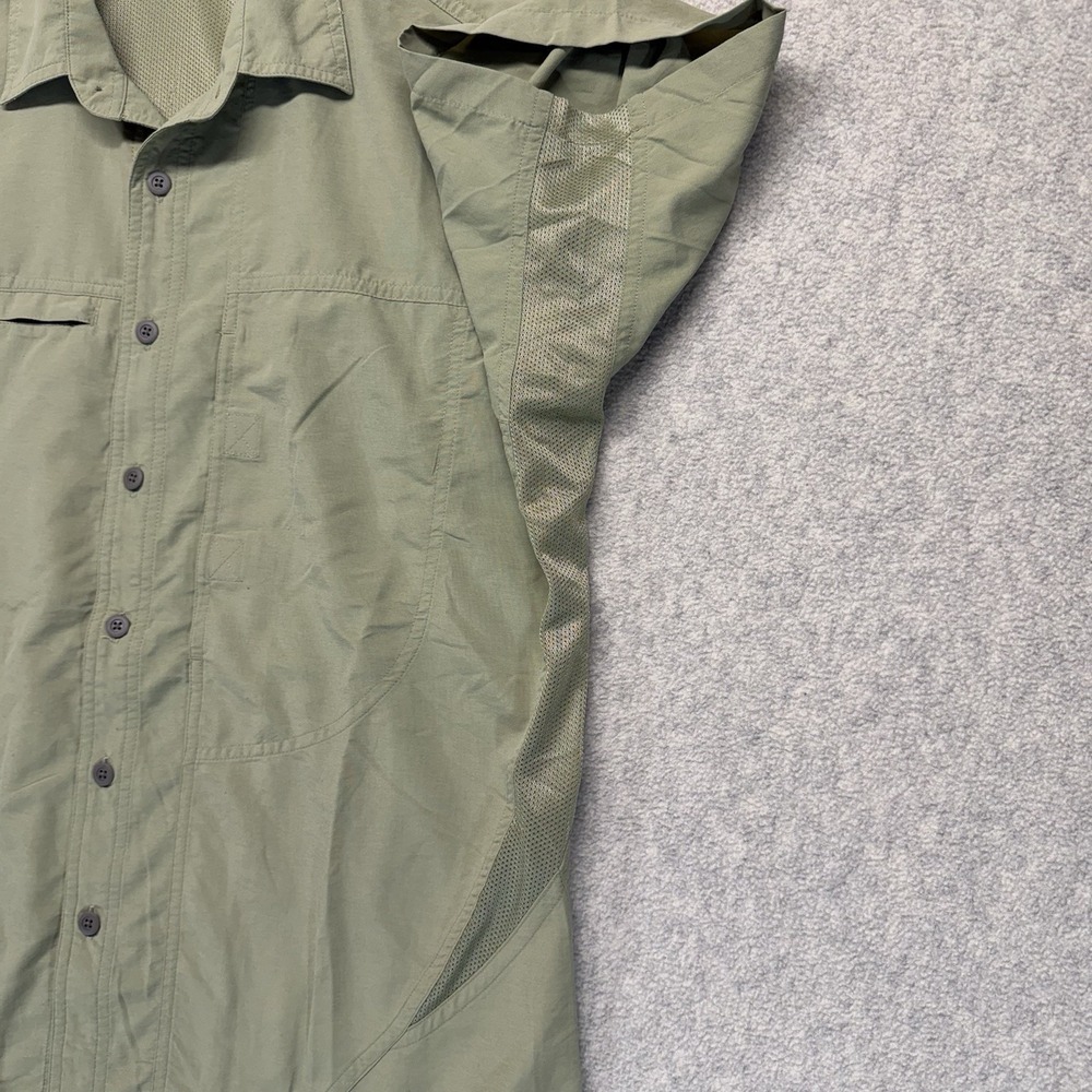 Mountain Hardwear Mens M Hiking Shirt Green Short Sleeve Vented‎ Outdoor Trail - Picture 5 of 12